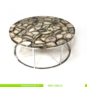 Bàn trà sofa mặt đá nghệ thuật MDU 052